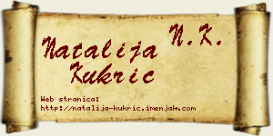 Natalija Kukrić vizit kartica